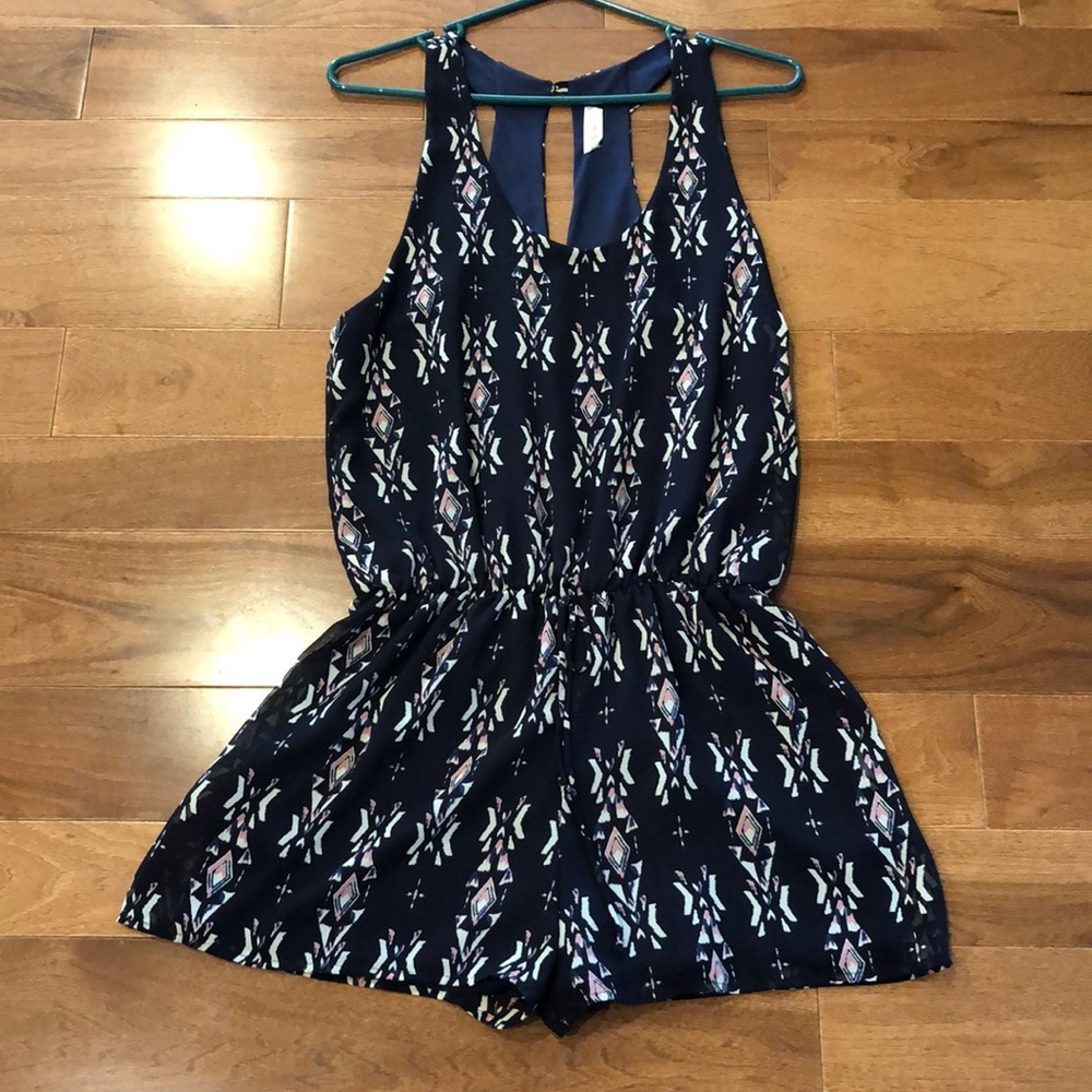 Navy Romper